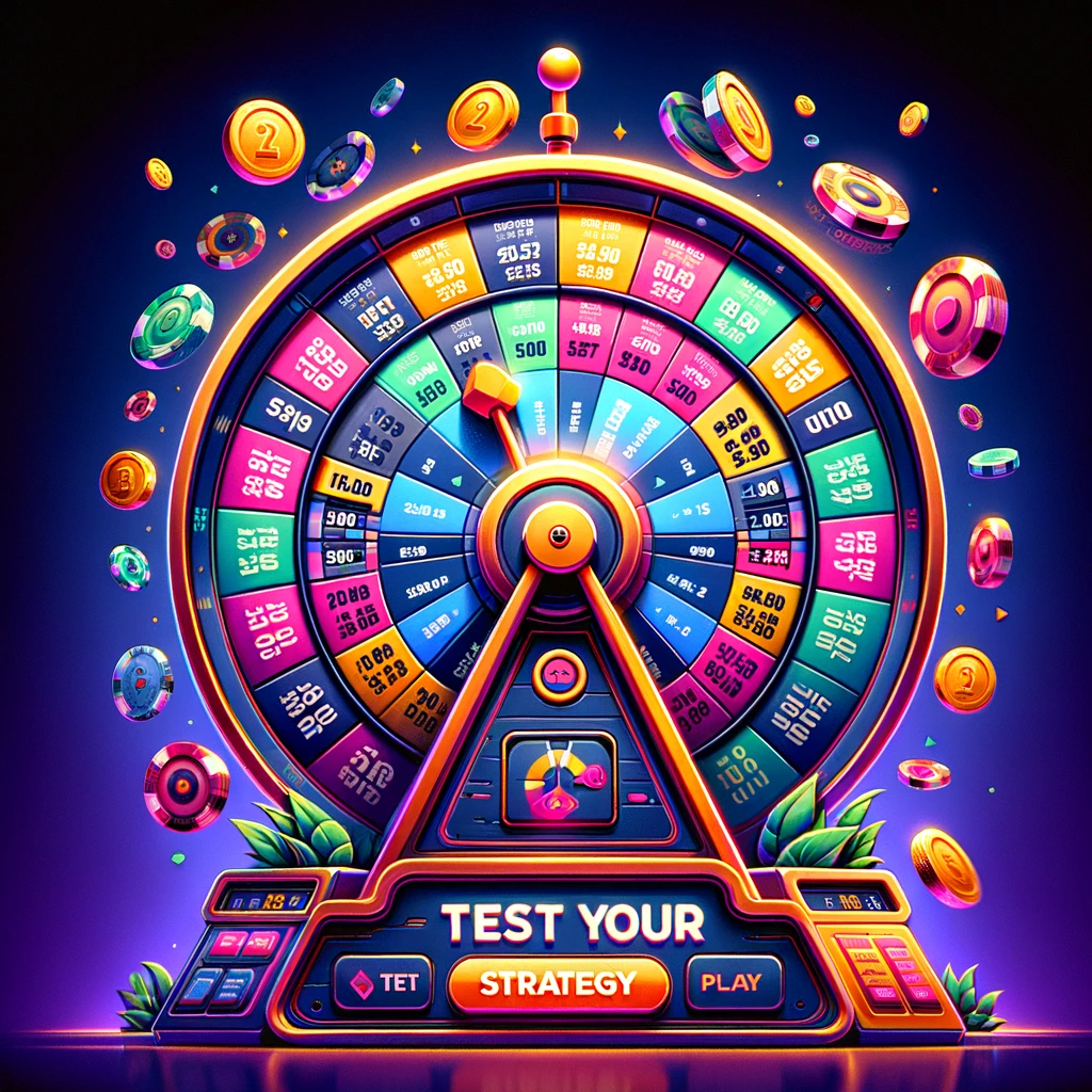 Here's the designed image that encourages players to test their Circle strategy on BetFury.io, featuring a spinning wheel game and highlighting the excitement of playing. It also subtly reminds players of the importance of responsible gaming for a sustainable and enjoyable experience.