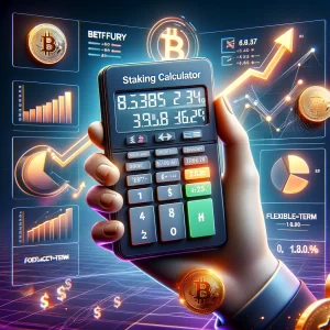 Here's the image that depicts the Staking Calculator feature on BetFury, designed to help users estimate their potential earnings and plan their staking strategies effectively.