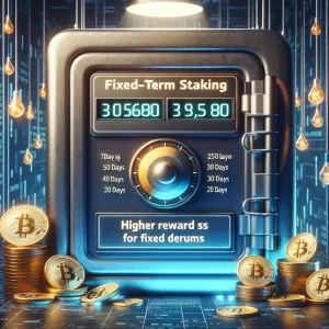 Here's the image that represents the concept of Fixed-Term Staking on BetFury, emphasizing higher rewards for fixed durations.