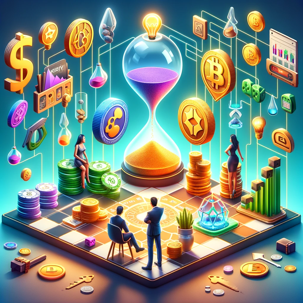 This image vividly captures BetFury's unique blend of entertainment and investment through its crypto staking options. It highlights the platform's user-centric approach, showcasing symbols for Flexible and Fixed-Term Staking to represent the balance between liquidity and earning potential. The strategic elements and diverse avatars suggest the variety of user preferences and financial strategies catered to by BetFury.