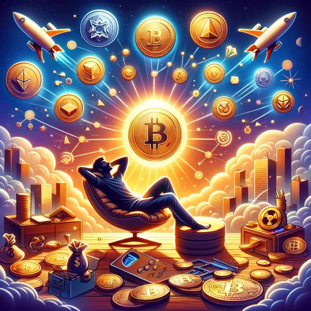 This image beautifully encapsulates the conclusion of exploring BetFury's staking options, highlighting the empowerment it offers in tailoring crypto investments to individual financial aspirations and lifestyles. It portrays a harmonious blend of wealth, leisure, and digital investment, suggesting the balance BetFury's staking solutions bring between earning passive income and enjoying life's moments. The presence of the BetFury logo reaffirms the platform's role in creating these rewarding opportunities, inviting users to make their digital assets work for them in a fulfilling way.